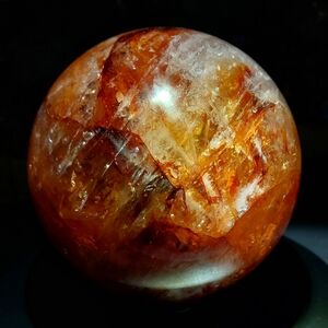 🔴 1.12lb 🌈Rainbow Fire Quartz Sphere Reiki Healing Home Decor